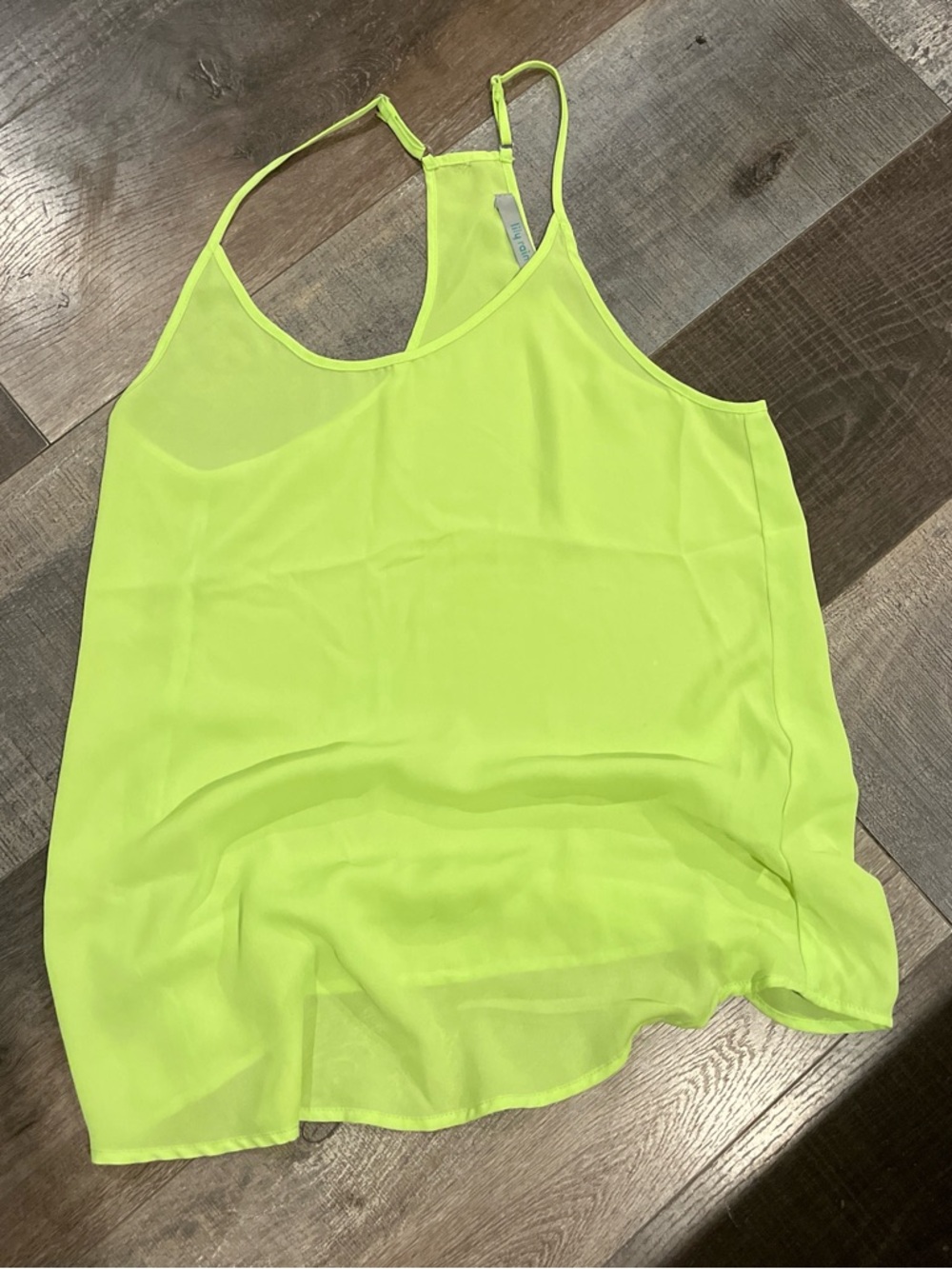 Neon Yellow Racerback Women's Tank Top